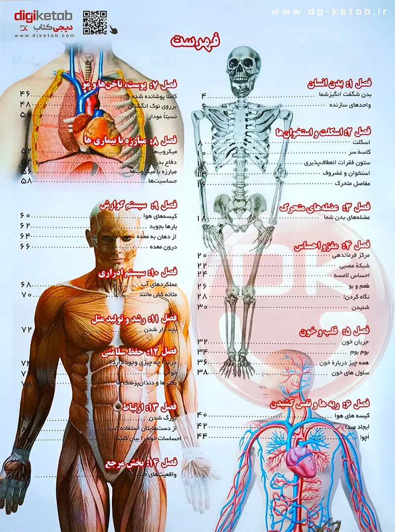 کتاب دایره المعارف بدن انسان - فهرست کتاب