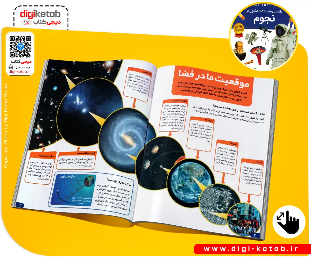 دانشنامه نجوم کودک DKfindout Universe تصاویر واقعی فضا و کهکشان ها