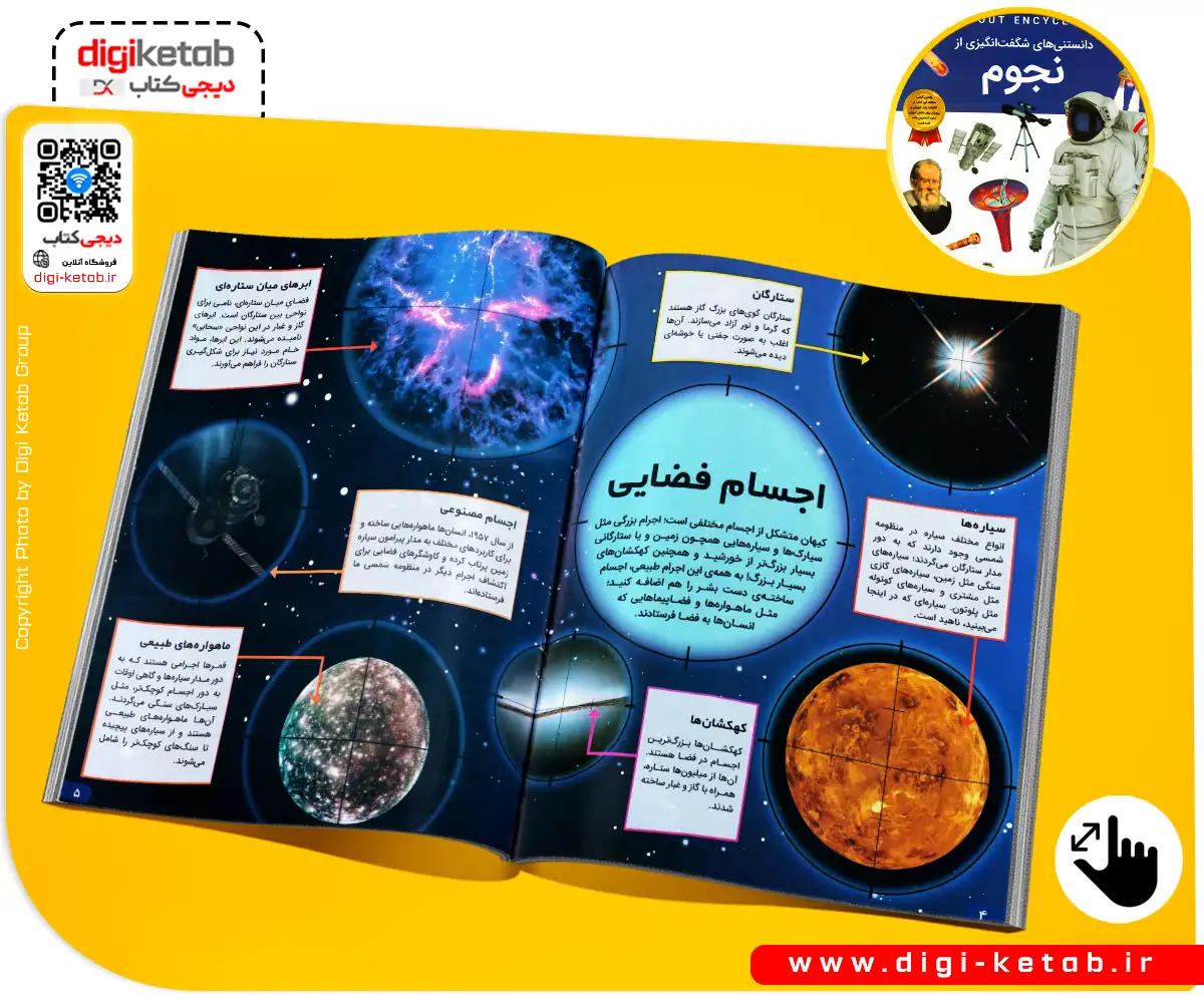 کتاب دانستنی های شگفت انگیزی از نجوم DKfindout Universe صفحه داخلی منظومه شمسی