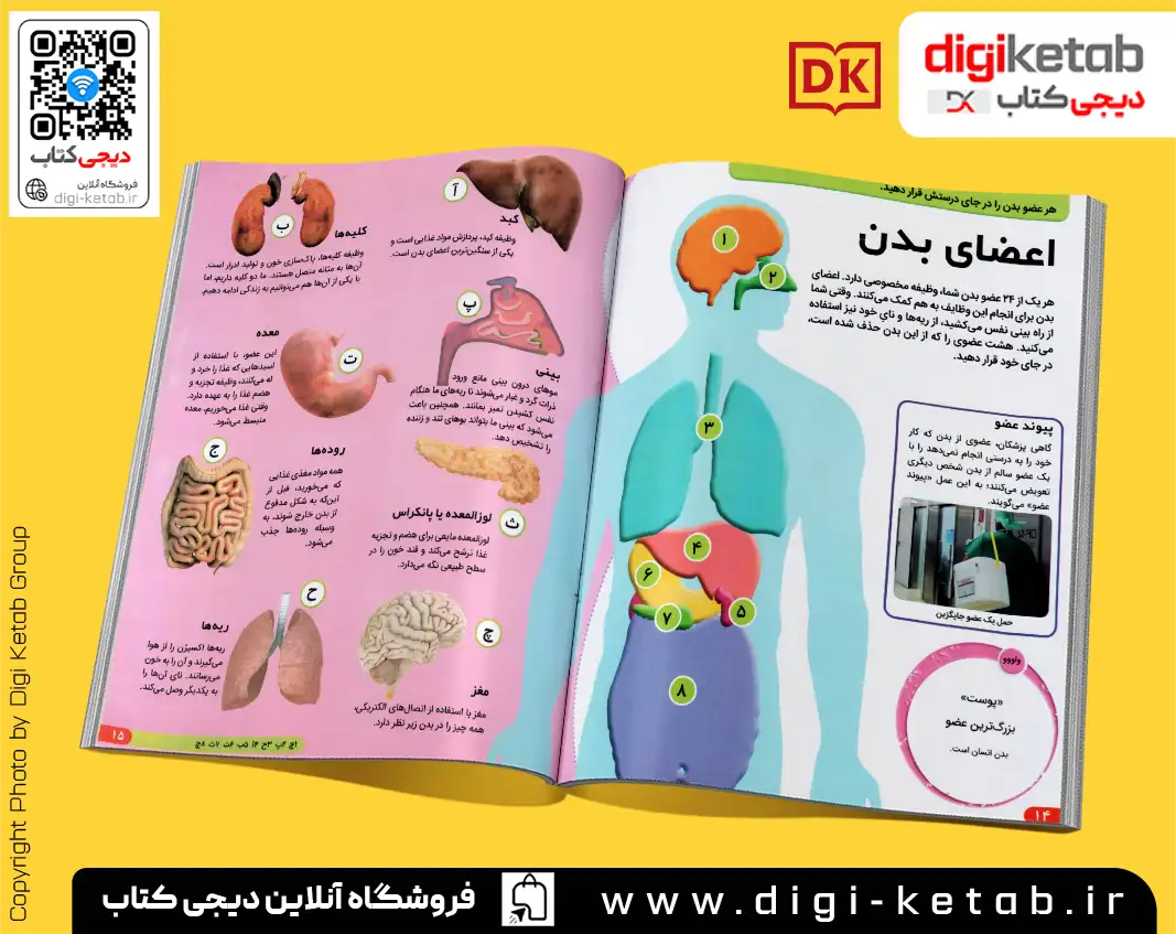 بهترین کتاب آموزشی درباره بدن انسان مناسب دانش آموزان . کودک نوجوان