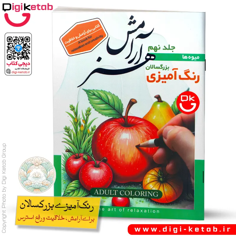کتاب رنگ آمیزی بزرگسالان | طرح میوه ها